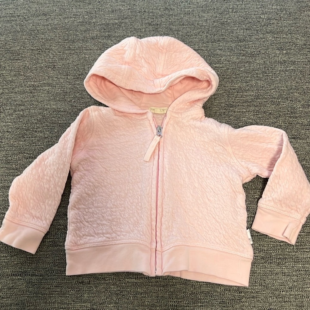 EUC Burts Bees 12 month zip hoodie